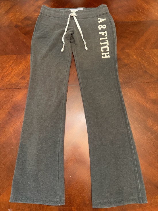 Abercrombie & Fitch Pants - Abercrombie & Fitch Y2K Vintage Women Charcoal Gray Lounge Pants with White Logo